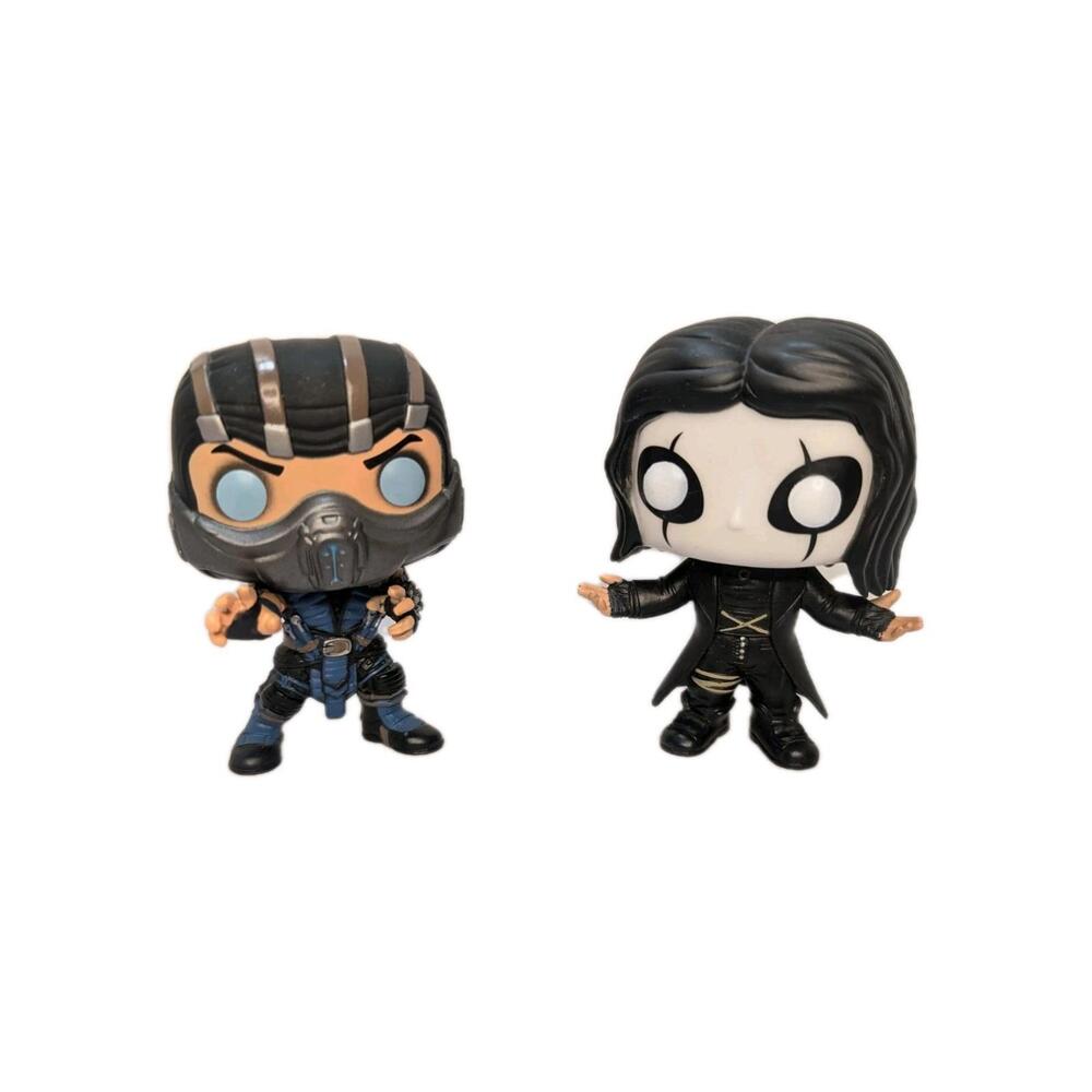 Lot‎ Of 2 Funko Pops The Crow And Sub Zero